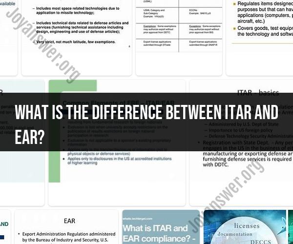 Deciphering ITAR and EAR: Understanding Export Control Regulations