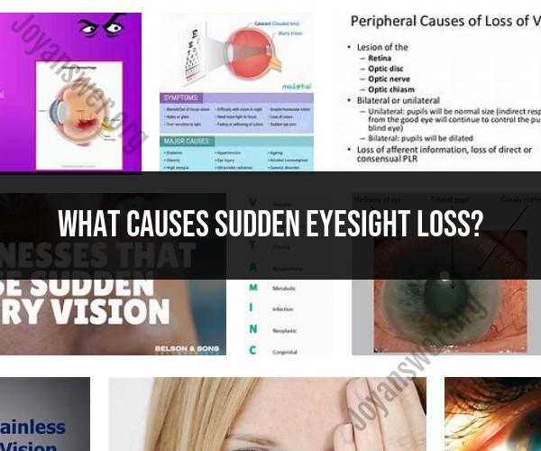 Deciphering Sudden Eyesight Loss: Causes and Considerations