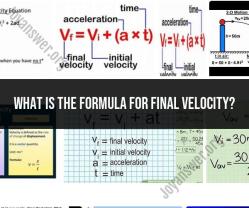 Deciphering the Formula for Final Velocity