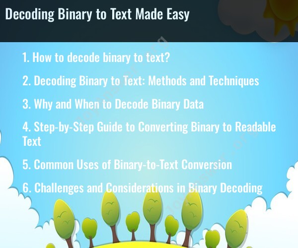 Decoding Binary to Text Made Easy