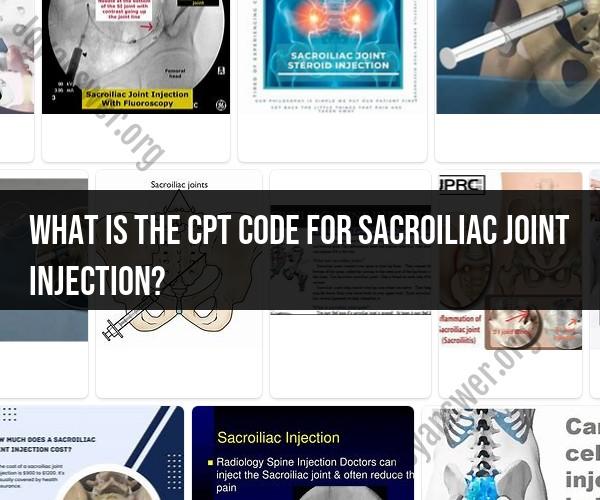 Decoding CPT Code for Sacroiliac Joint Injection: Navigating Medical Coding
