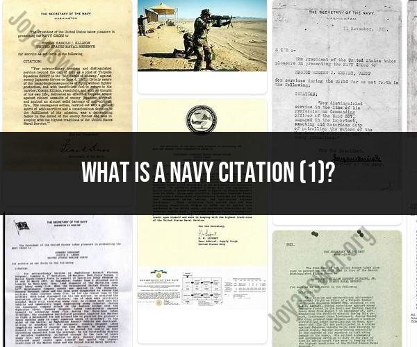 Decoding Navy Citations: Understanding Their Significance