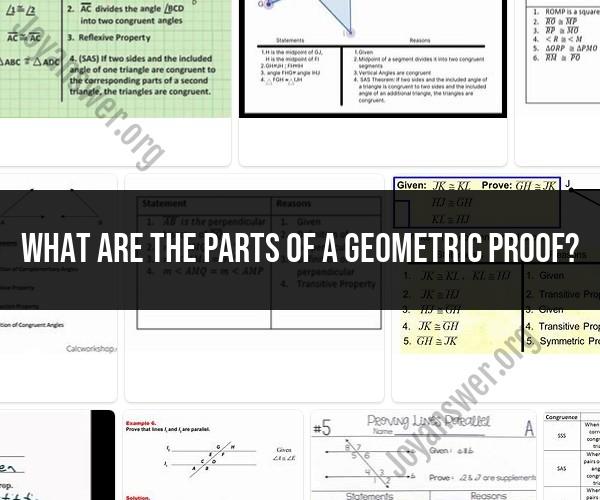 Deconstructing Geometric Proofs: Understanding the Elements