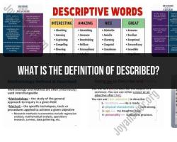 Defining "Described": Linguistic Explanation