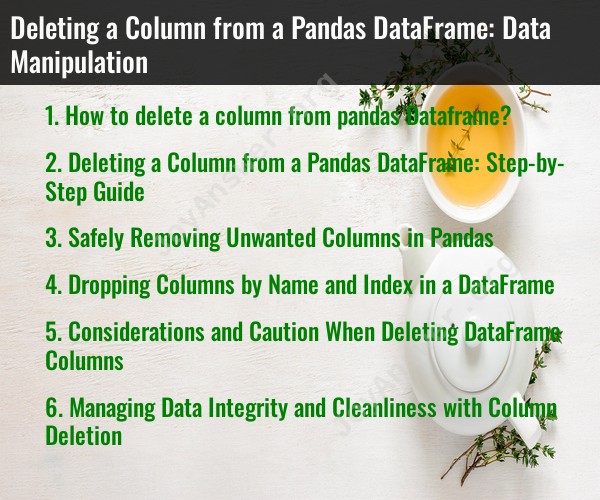 Deleting a Column from a Pandas DataFrame: Data Manipulation