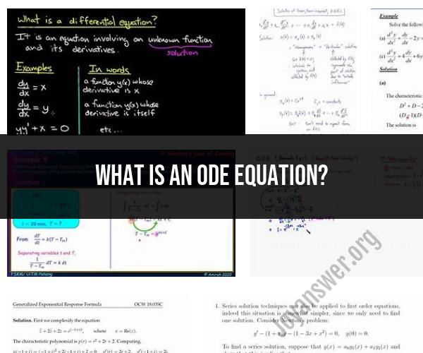 Demystifying ODE Equations: What You Need to Know