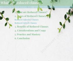 Demystifying Reduced Clauses: A Comprehensive Exploration