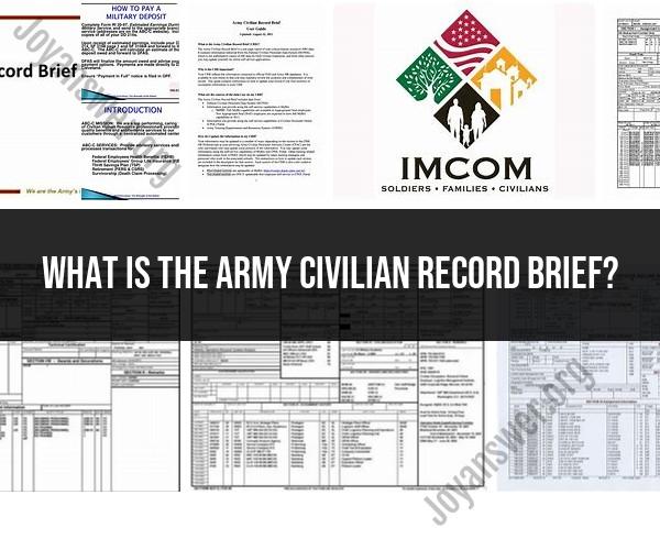 Demystifying the Army Civilian Record Brief