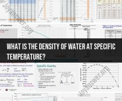 Density of Water at Specific Temperatures: Reference Values