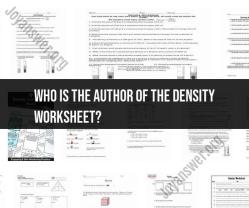 Density Worksheet Authorship: Unveiling the Creator