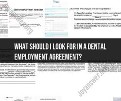 Dental Employment Agreement: Key Considerations