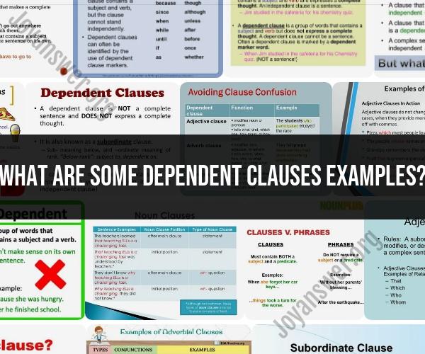 Dependent Clauses Unveiled: Examples and Insights