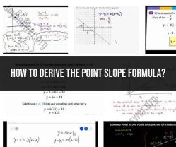 Deriving the Point-Slope Formula: Explained