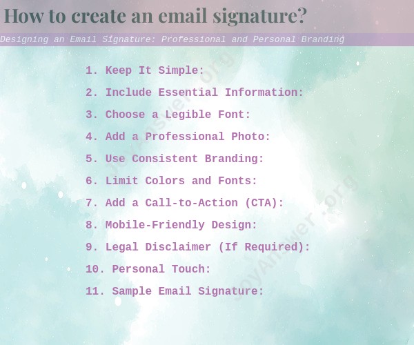 Designing an Email Signature: Professional and Personal Branding