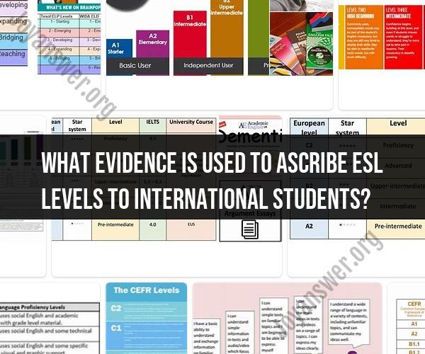 Determining ESL Levels: Evidence for Assigning English Proficiency