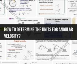 Determining Units for Angular Velocity: A Comprehensive Guide
