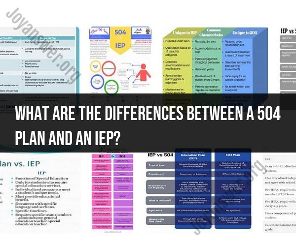 Differentiating Between a 504 Plan and an IEP: Educational Support Options