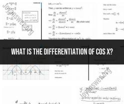 Differentiation of cos(x): Calculus Made Simple