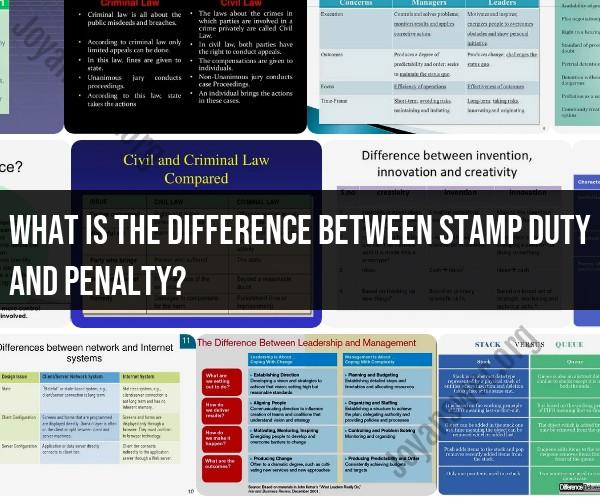 Distinguishing Stamp Duty from Penalties: Taxation vs. Fines