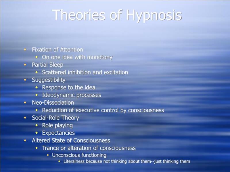 Divided Consciousness Theory of Hypnosis