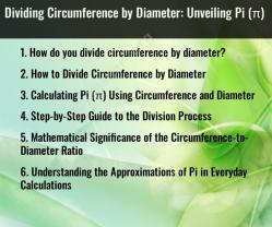 Dividing Circumference by Diameter: Unveiling Pi (π)