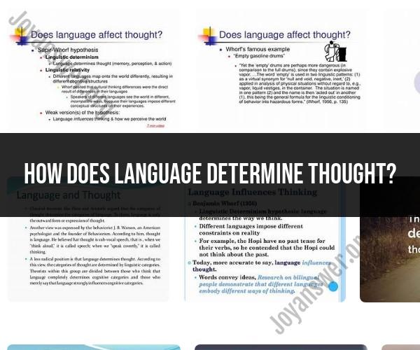 Does Language Determine Thought? A Complex Relationship