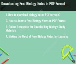 Downloading Free Biology Notes in PDF Format