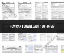 Downloading the I-130 Form: Immigration Process