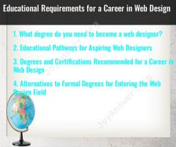 Educational Requirements for a Career in Web Design