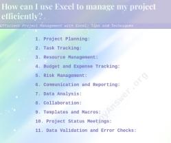 Efficient Project Management with Excel: Tips and Techniques