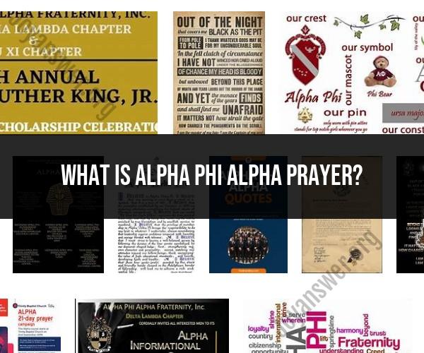 Embracing the Alpha Phi Alpha Prayer