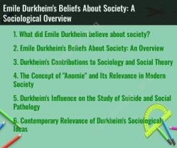 Emile Durkheim's Beliefs About Society: A Sociological Overview
