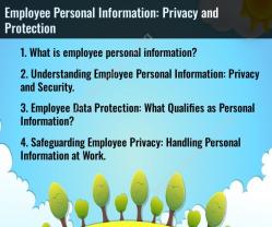Employee Personal Information: Privacy and Protection