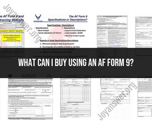 Empowering Airmen: Understanding AF Form 9 and Its Utility