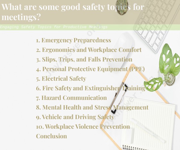 Engaging Safety Topics for Productive Meetings