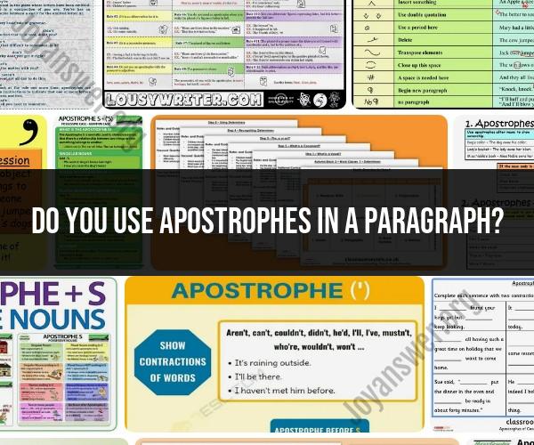 Enhancing Clarity: Effective Apostrophe Use in Paragraphs