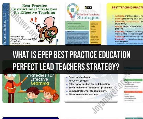 EPEP Best Practice: Education Perfect Lead Teachers' Strategy