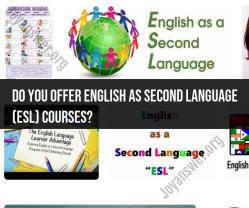 ESL Course Offerings: Enhance Your English Skills