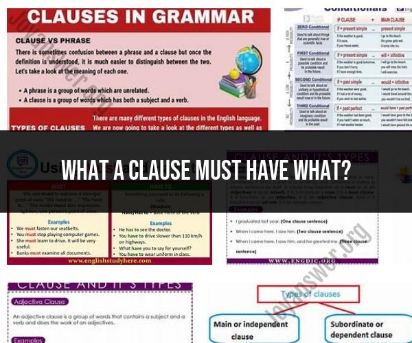 Essential Components of a Clause: What You Must Know