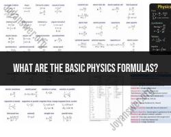 Essential Physics Formulas: A Quick Reference