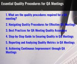 Essential Quality Procedures for QA Meetings