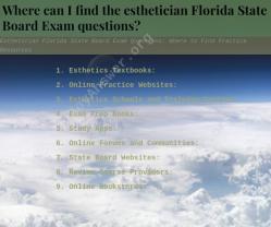 Esthetician Florida State Board Exam Questions: Where to Find Practice Resources