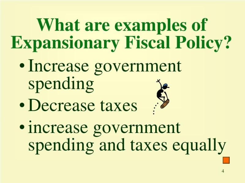 Example of Fiscal Policy: Government Spending or Taxation Adjustments