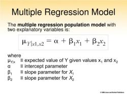 Example of Multiple Regression: Illustrating Multifactorial Analysis