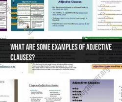 Examples of Adjective Clauses: Enriching Descriptions