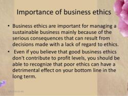 Examples of Good Business Ethics