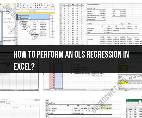 Excel-Based OLS Regression: Step-by-Step Guide