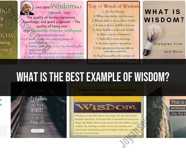 Exemplary Wisdom: Inspiring Examples