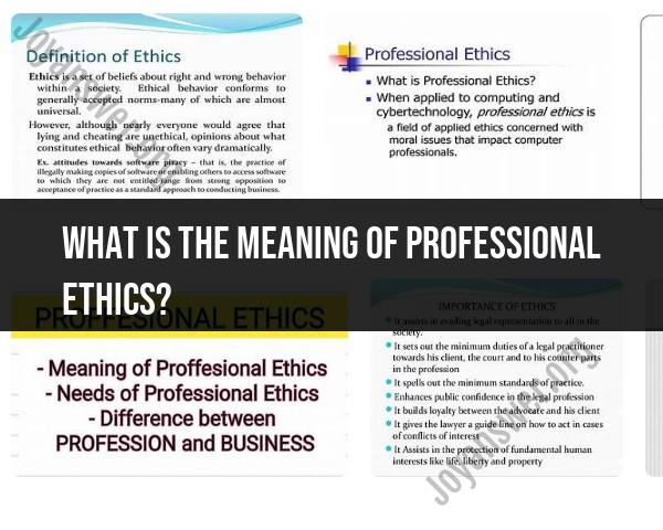 Explaining Professional Ethics
