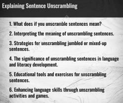 Explaining Sentence Unscrambling